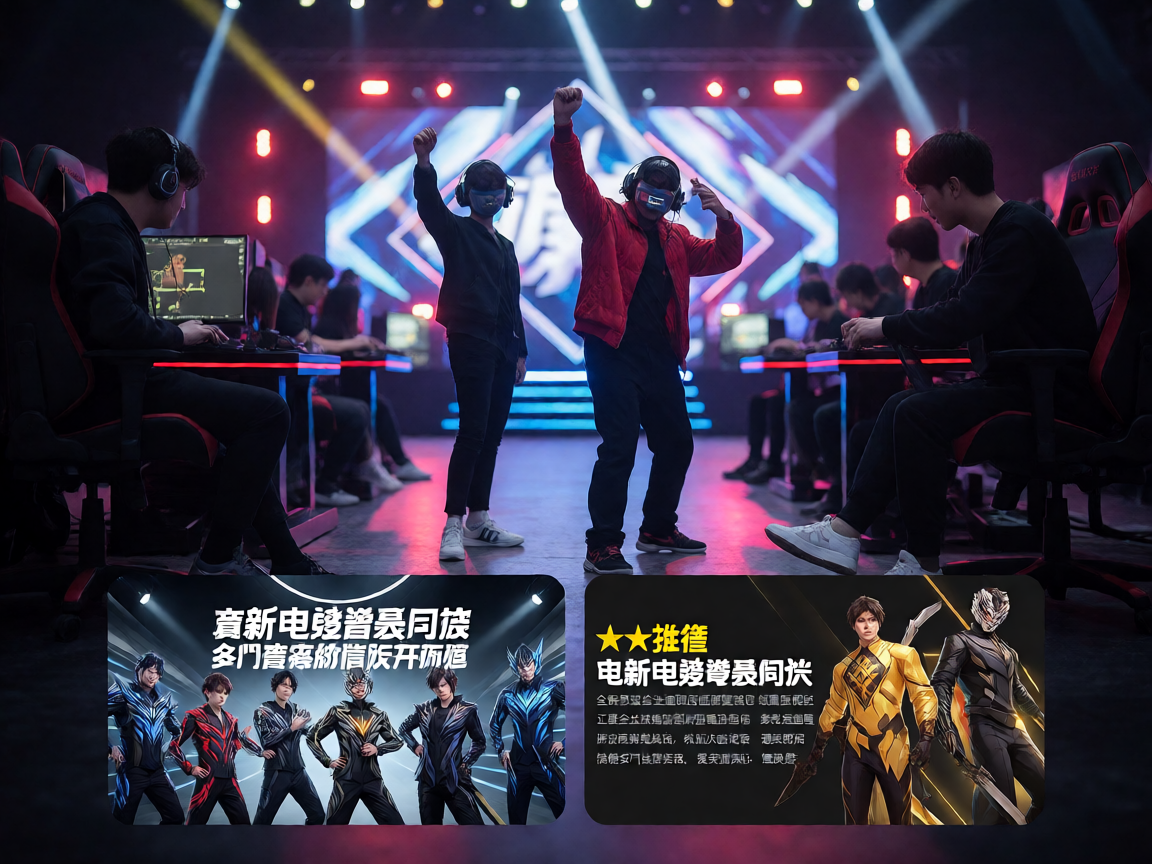 电竞赛事现场激烈对战氛围