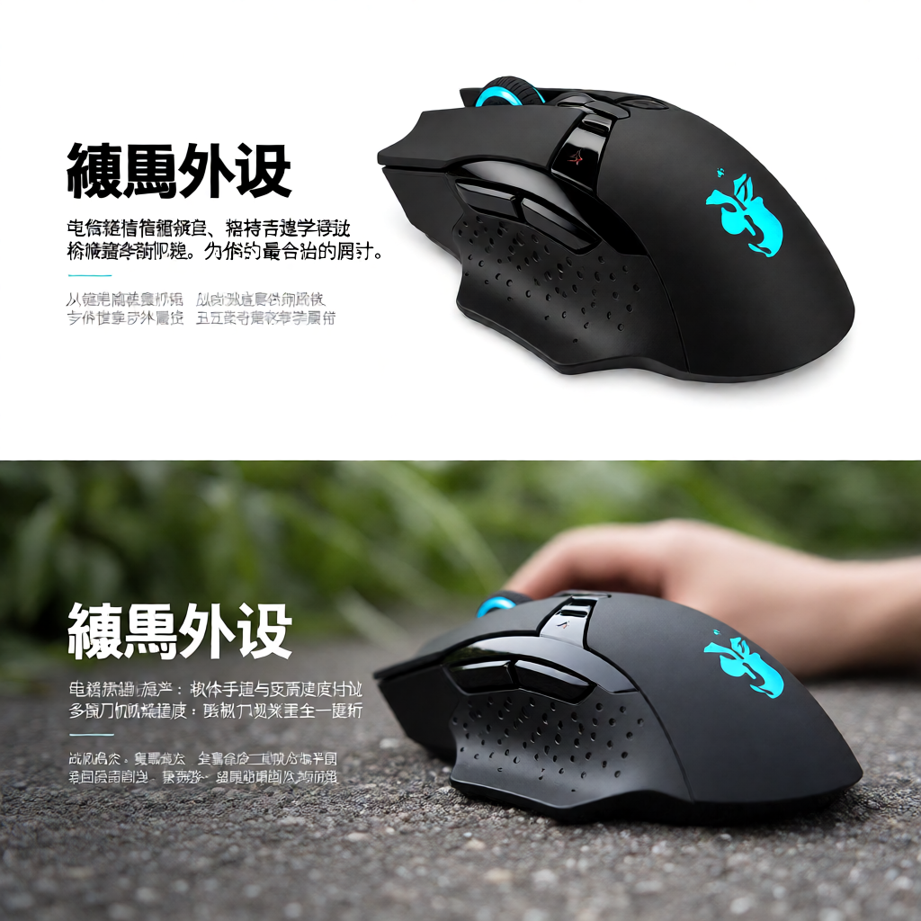 电竞游戏鼠标特写展示